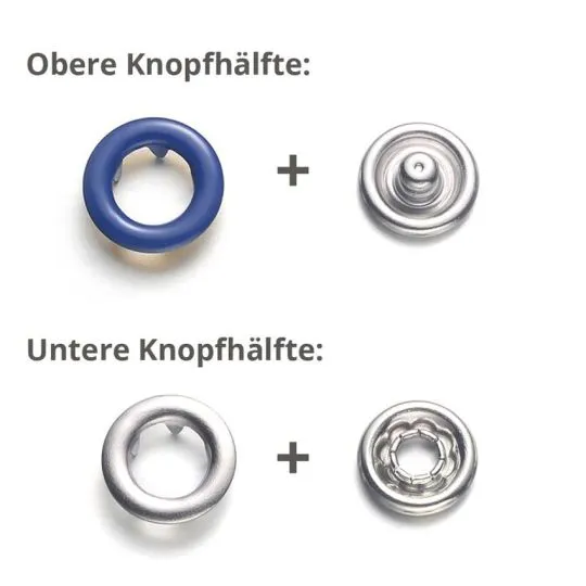 BabySnap Jersey-Ringdruckknöpfe dunkelblau