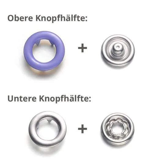 BabySnap Jersey-Ringdruckknöpfe flieder