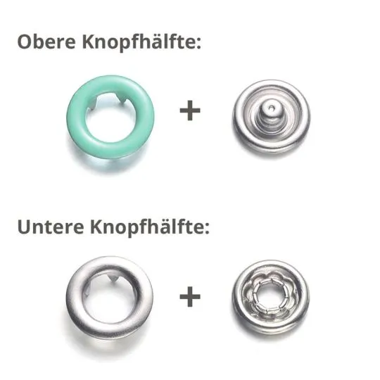 BabySnap Jersey-Ringdruckknöpfe mint