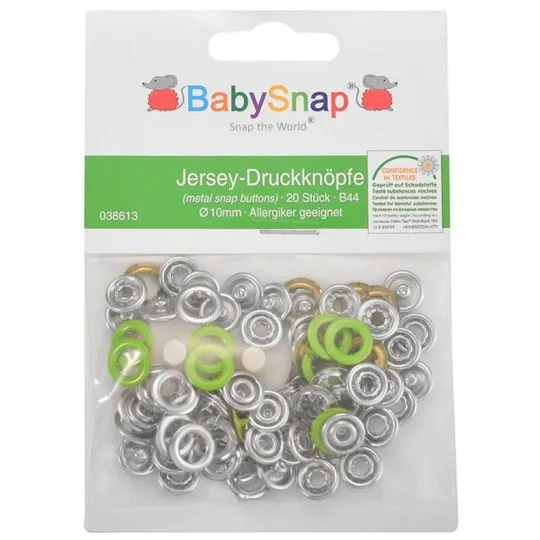 BabySnap Jersey-Ringdruckknöpfe apfelgrün