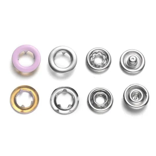 BabySnap Jersey-Ringdruckknöpfe rosa