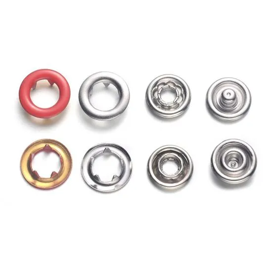 BabySnap Jersey-Ringdruckknöpfe rot