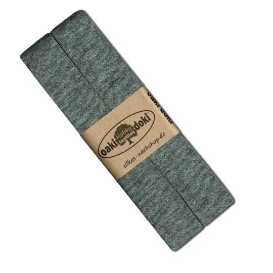 3m Jersey-Schrägband 20mm grau-meliert