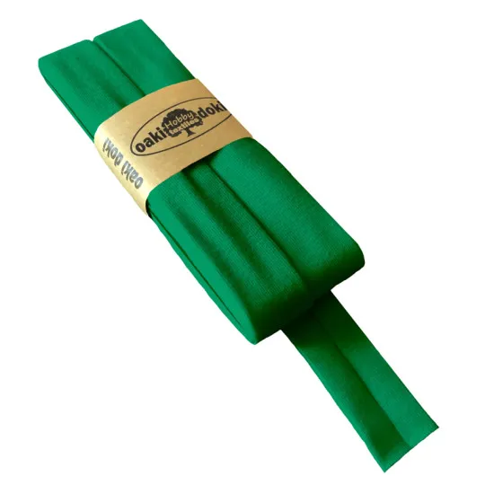 3m Jersey-Schrägband 20mm smaragd grün