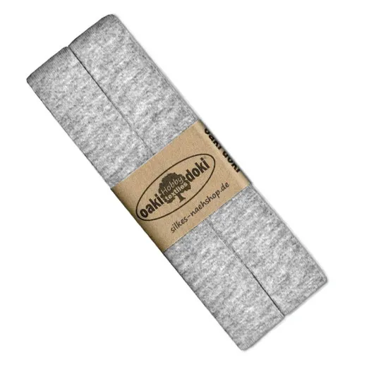 3m Jersey-Schrägband 20mm hellgrau-meliert