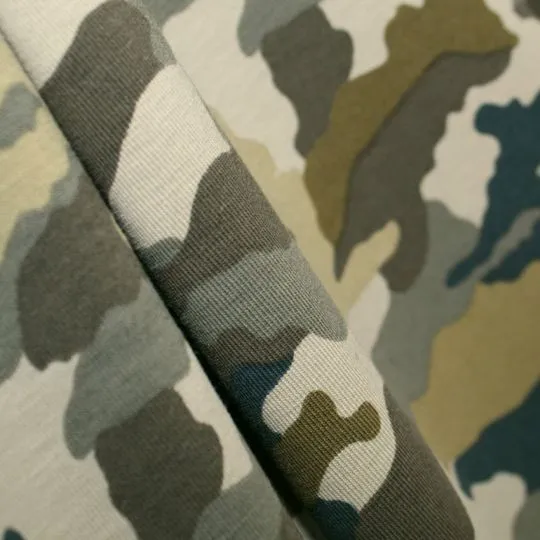 50cm Jerseystoff Camouflage by Poppy Fabric khaki