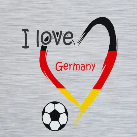 Swafing Jersey Panelstoff Fussball hellgrau-meliert 85x150cm