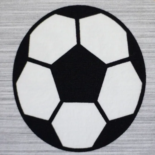 Swafing Jersey Panelstoff Fussball hellgrau-meliert 85x150cm