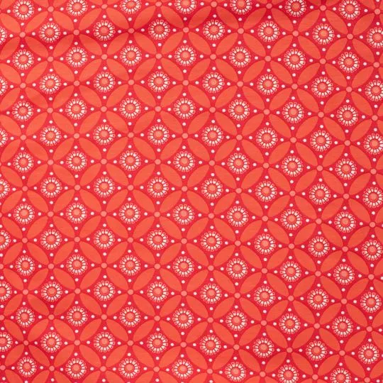 50cm Jerseystoff im Retrolook koralle