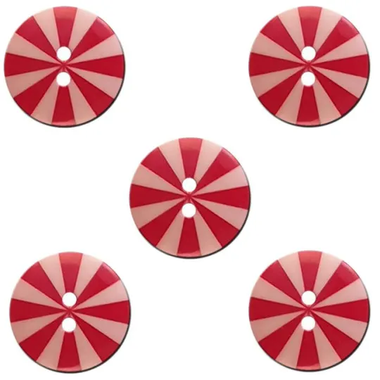 Knopf Kaffe Fassett Radiate rosa rot 20mm5er-Pack