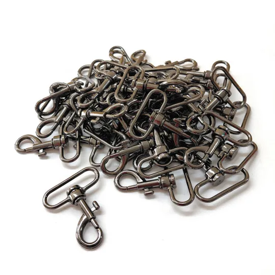 KONVOLUT Bolzen-Karabiner 30mm schwarz 40 Stück