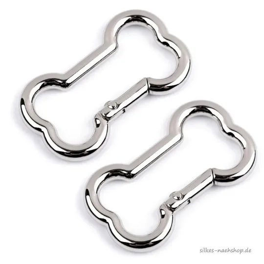 Karabiner Bones silber 2er-Pack