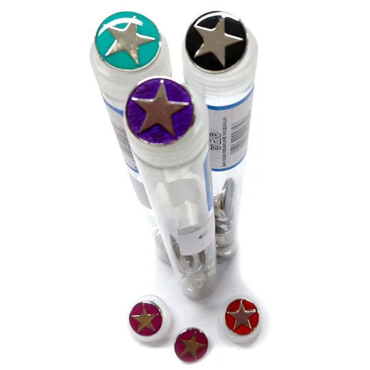 KONVOLUT Metallknopf emailliert mit Stern 20mm