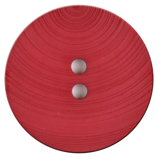 Knopf mit Streifen 54mm rund rot
