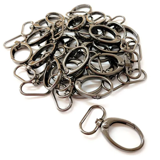 Karabiner 25mm mit großer Oese schwarz 28er-Pack