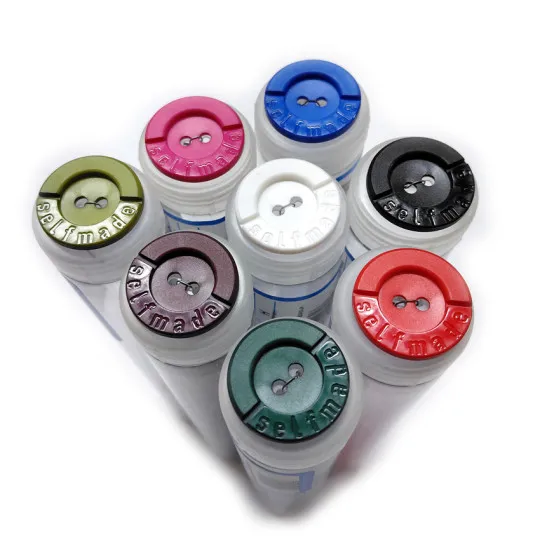 KONVOLUT Handmade-Knopf SELFMADE 25mm 64 Stück