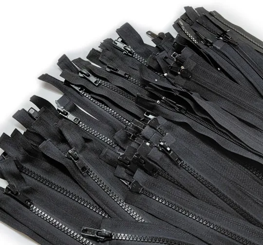 KONVOLUT Teilbare Reißverschlüsse schwarz 41 Stück
