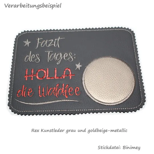 Rex Kunstleder goldbeige-metallic 30cm x 140cm