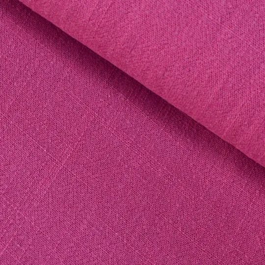50cm Viskosestoff mit Leinenstruktur pink