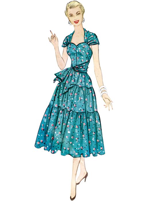 McCalls Schnittmuster Vintage Kleid 50er Jahre M8280 Maschinensticken, Nähen, Schnittmuster