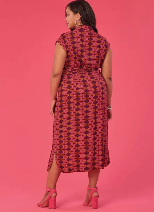 M8286 McCalls Schnittmuster Hemdblusen-Wickelkleid