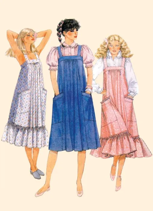 M8318 McCalls Schnittmuster Vintage Kleid Bluse 80er-Jahre