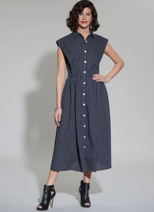 M8342 McCalls Schnittmuster Hemdblusenkleid
