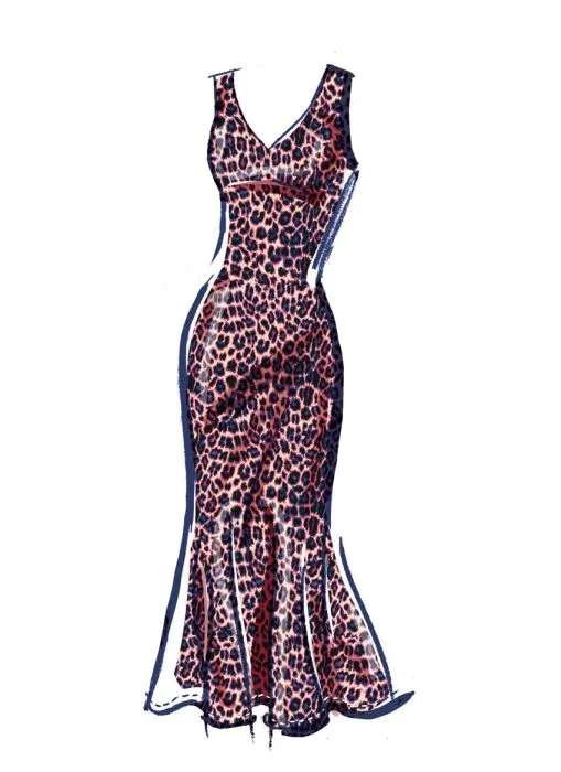 M8348 McCalls Schnittmuster Abendkleid Schulterwärmer