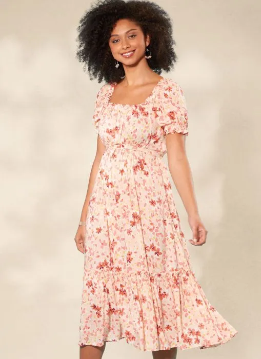 M8358 McCalls Schnittmuster Retro-Wickelkleid 80er-Jahre