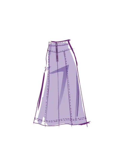 M8389 McCalls Schnittmuster Leinenrock Jeansrock