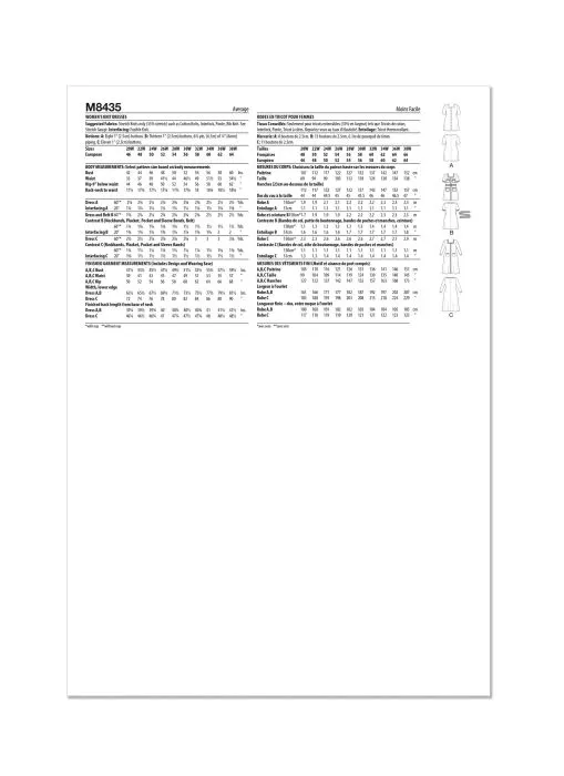 M8435 McCalls Schnittmuster Kleider für große Größen