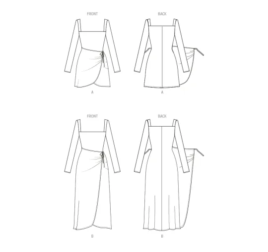 M8436 McCalls Schnittmuster Designer Jerseykleid