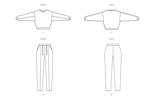 M8447 McCalls Schnittmuster Designer Shirt + Hose