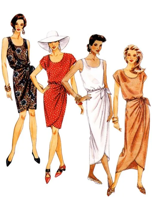 M8501 McCalls Schnittmuster Vintage-Kleid 90er Jahre