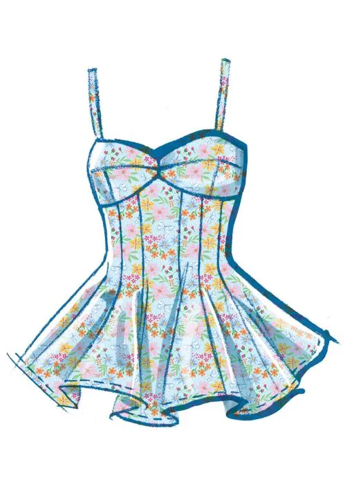 M8509 McCalls Schnittmuster Corsagentop