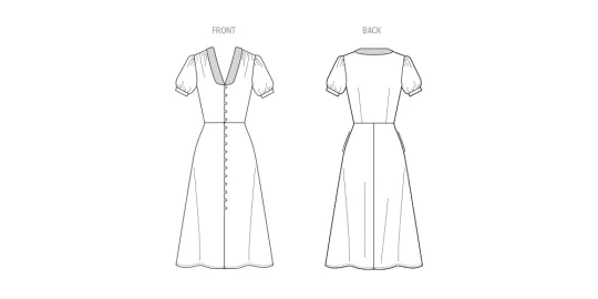 M8525 McCalls Designer Schnittmuster Kleid