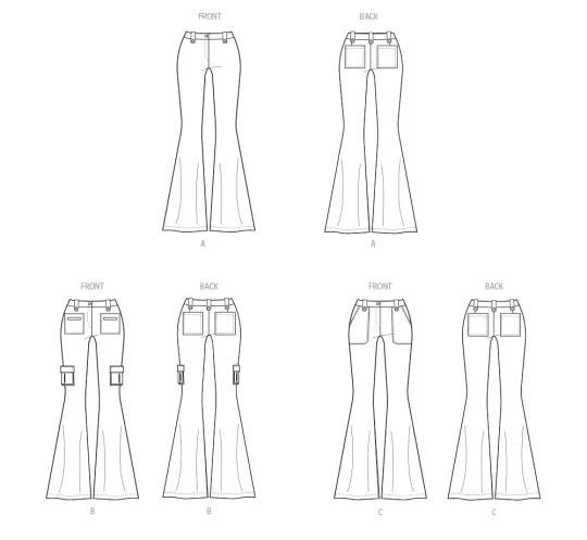 M8531 McCalls Schnittmuster Y2K Hosen