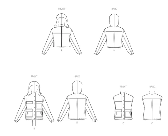 M8532 McCalls Schnittmuster Jacke Weste