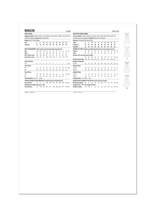 M8539 McCalls Schnittmuster Laura Ashley Retrokleid