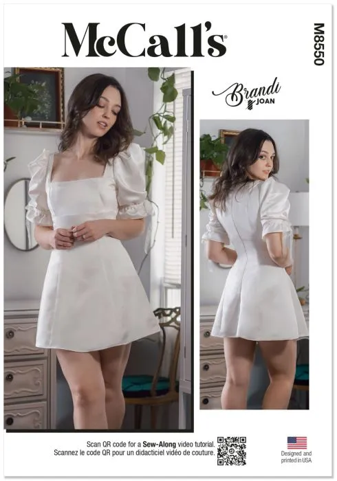 M8550 McCalls Schnittmuster Designer Kleid