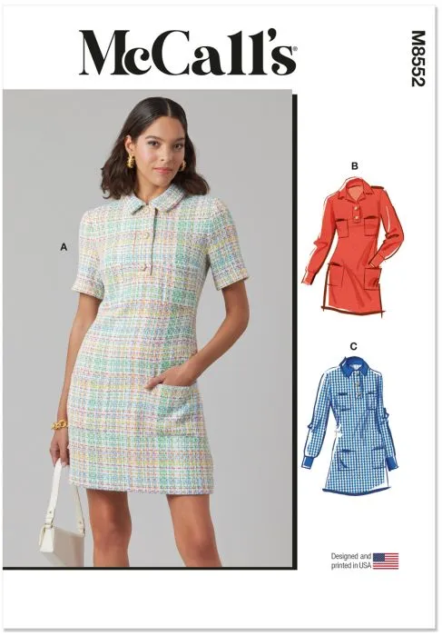 M8552 McCalls Schnittmuster Polokleid