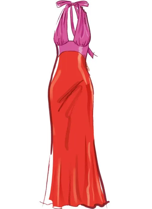 M8555 McCalls Schnittmuster Neckholder Dress