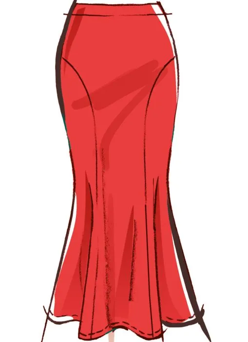 M8558 McCalls Schnittmuster Jerseyrock EASY!