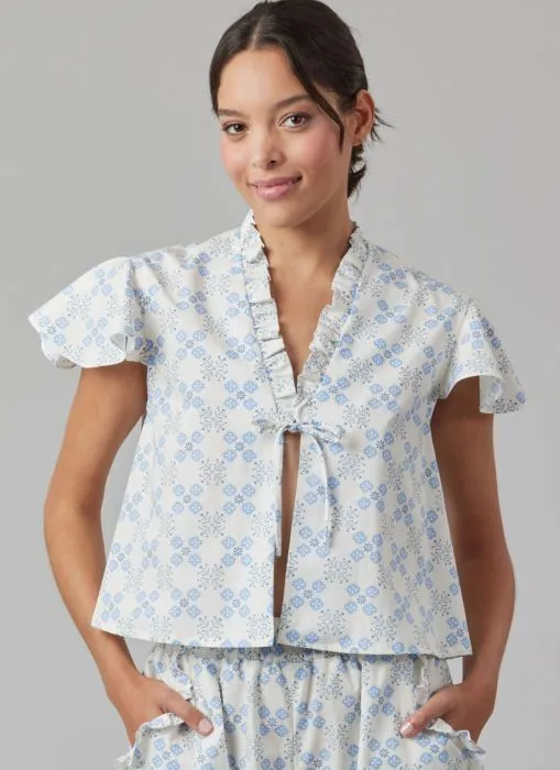 M8563 McCalls Schnittmuster Pyjama Shorty XS-XXL