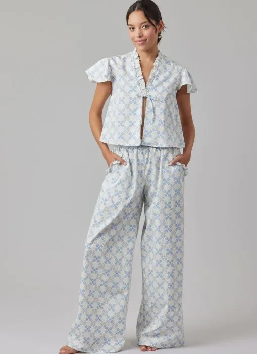 M8563 McCalls Schnittmuster Pyjama Shorty XS-XXL