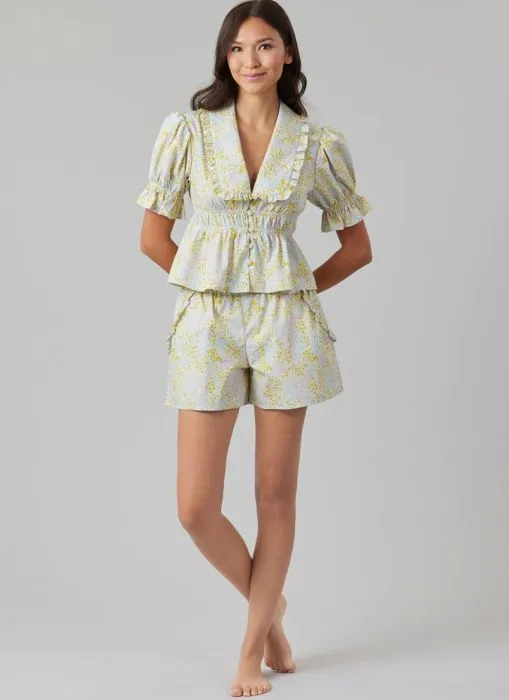 M8563 McCalls Schnittmuster Pyjama Shorty XS-XXL