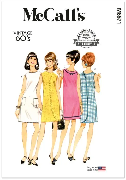 M8571 McCalls Schnittmuster Vintage Wickelkleid EASY!