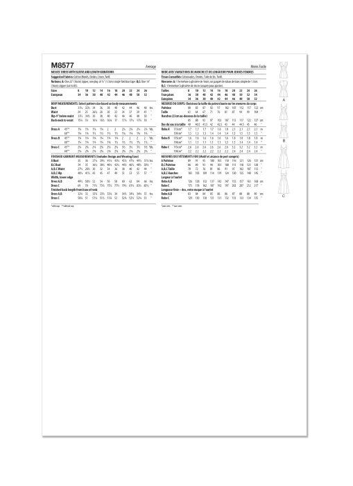 M8577 McCall's Schnittmuster Sommerkleid