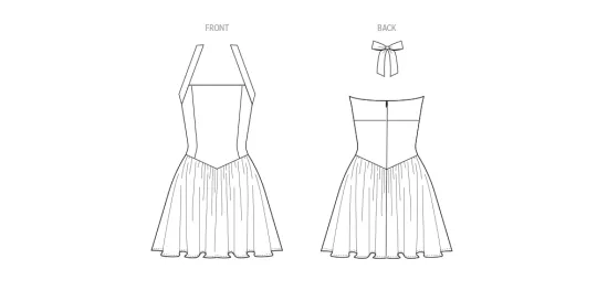 M8578 McCalls Schnittmuster Designer Minikleid