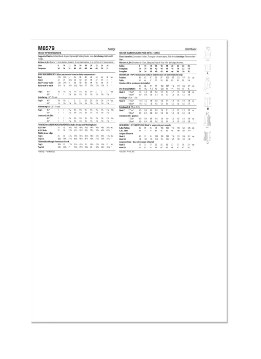 M8579 McCall's Schnittmuster Neckholder-Top